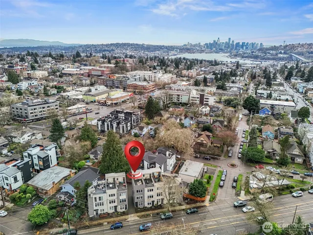 an aerial view of multiple house