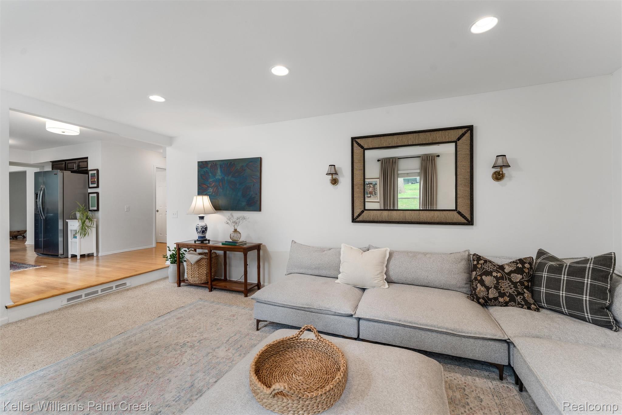 366 Whitney Drive Rochester, MI 48307 - Photo 15 of 44 Carpeted living room featuring recessed lighting