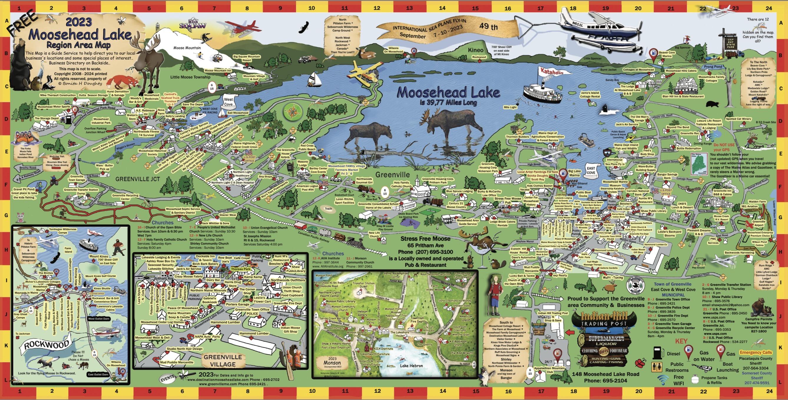 16 Fox Run Greenville, ME 04441 - Photo 11 of 11 Moosehead Lake Map