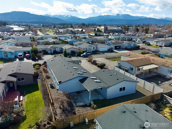 an aerial view of a houses