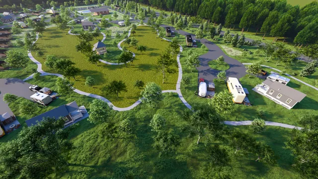 an aerial view of residential house with outdoor space and swimming pool