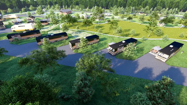 an aerial view of a house with a yard basket ball court and outdoor seating