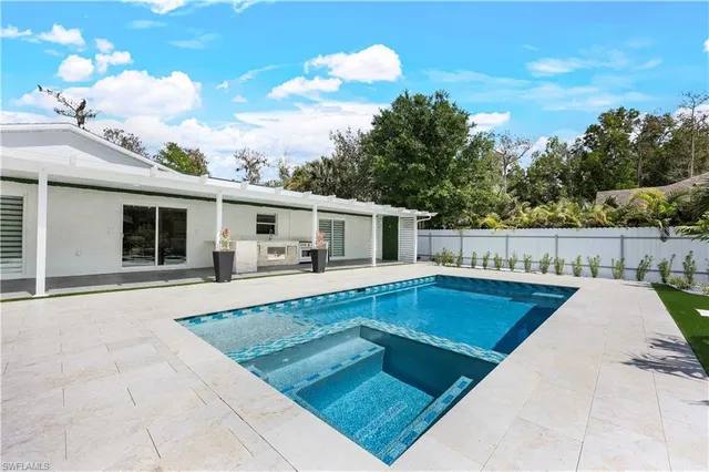 a view of a house with pool