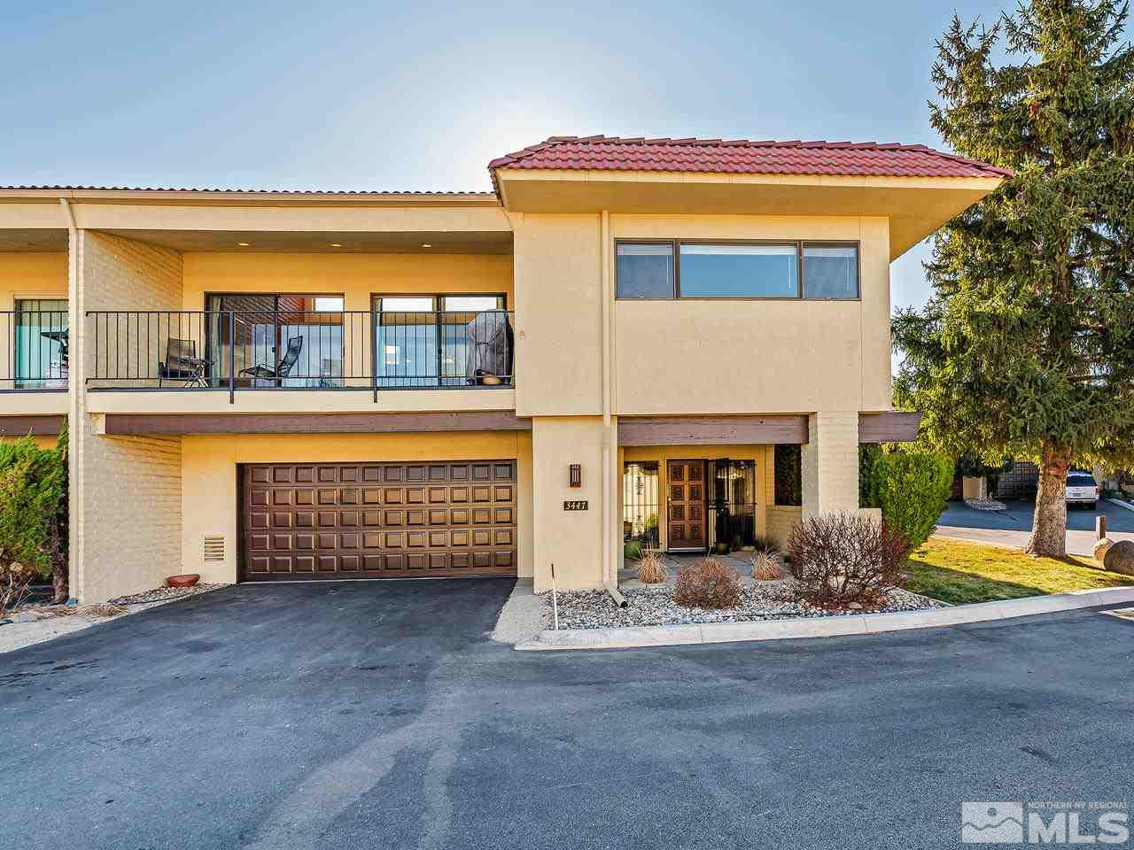 front view of a house with a garage