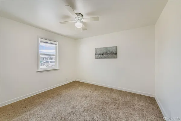 an empty room with a window