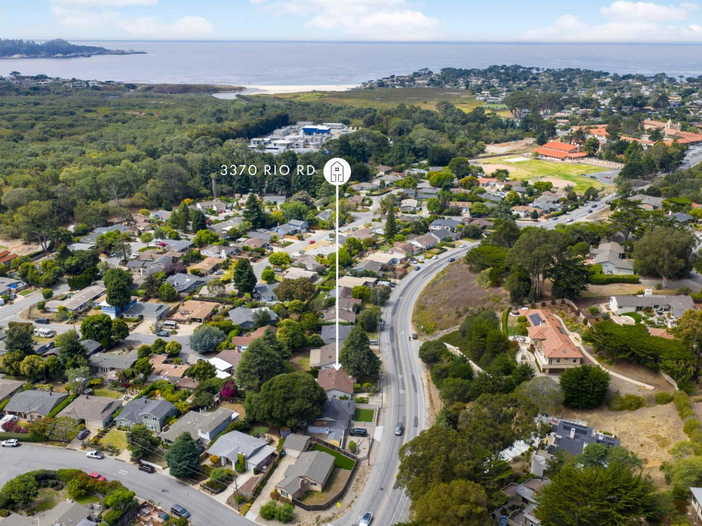 3370 Rio Road Carmel, CA 93923 - Photo 15 of 15 an aerial view of a city and mountain view in back