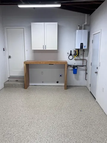 a room with closet and window