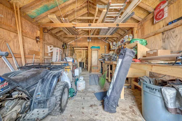 a view of a room with furniture