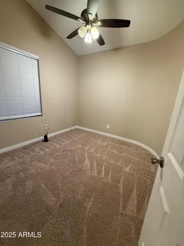 a view of a garage with storage