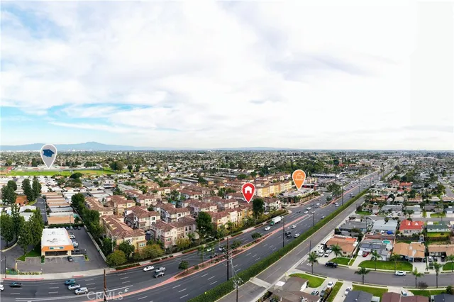 an aerial view of a city