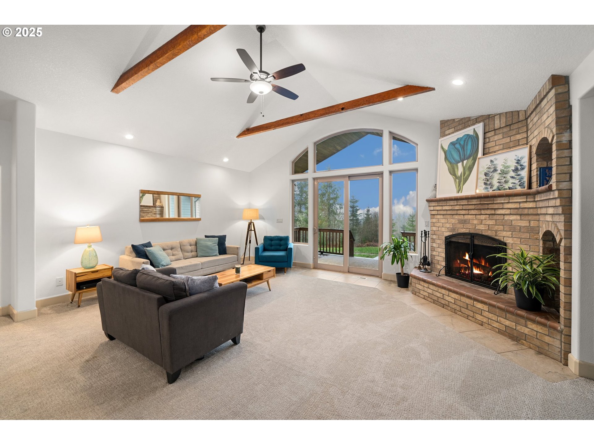 30180 Carrico Valley Road St. Helens, OR 97051 - Photo 11 of 48 a living room with furniture and a fireplace