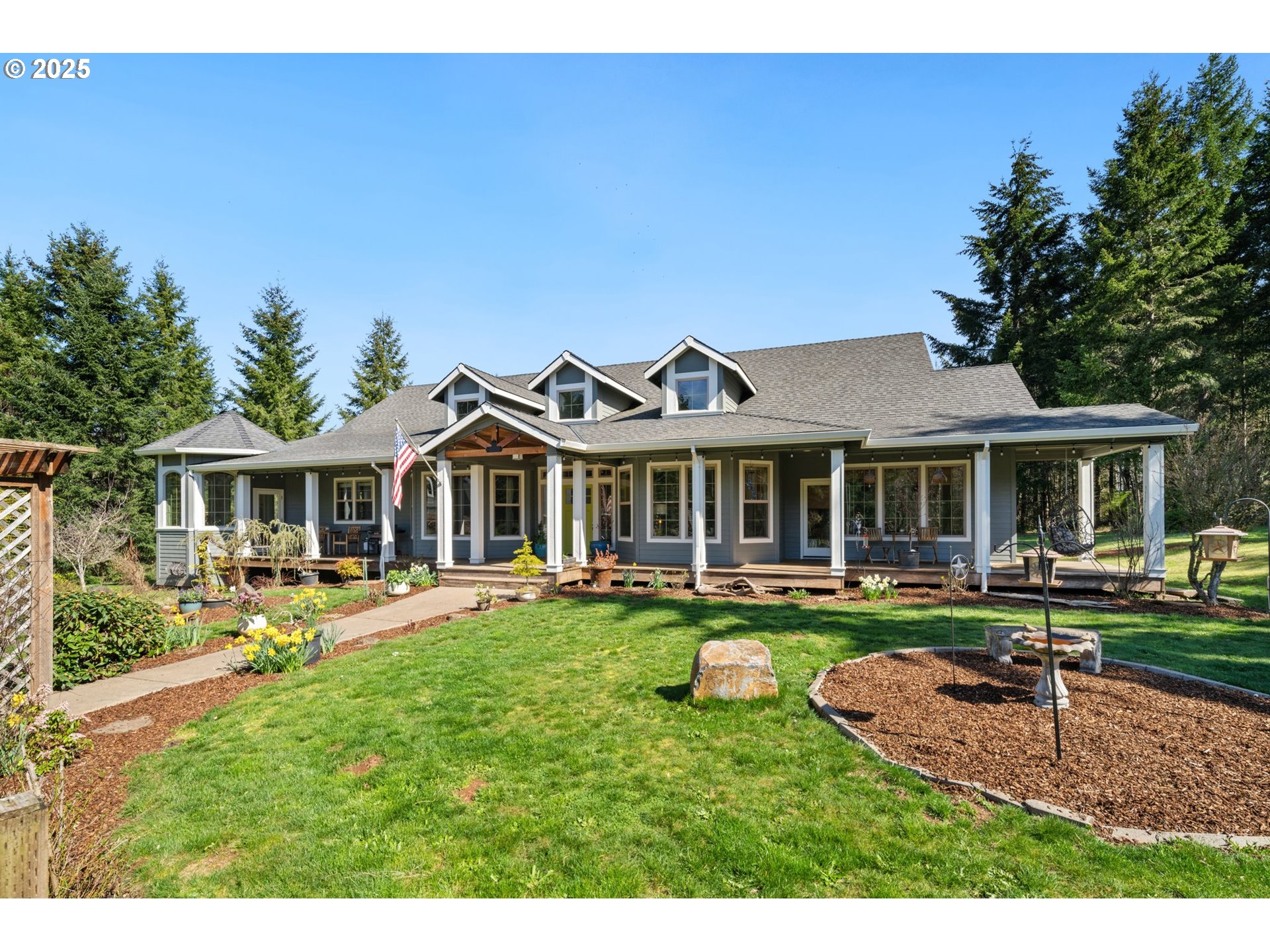 30180 Carrico Valley Road St. Helens, OR 97051 - Photo 14 of 48 a front view of a house with swimming pool having outdoor seating