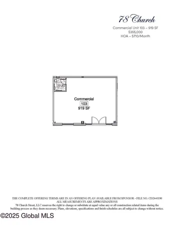 $355,000 | 78 Church Street, Unit 103, Saratoga Springs, NY 12866