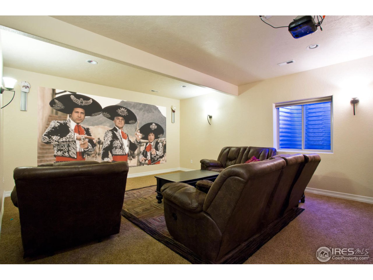 7737 Poudre River Road Greeley, CO 80634 - Photo 16 of 20 Large theater room in finished basement