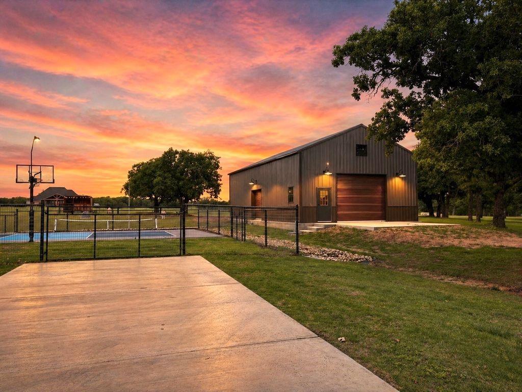 1800 Knox Road Tolar, TX 76476 - Photo 32 of 38 View from back patio at sunset