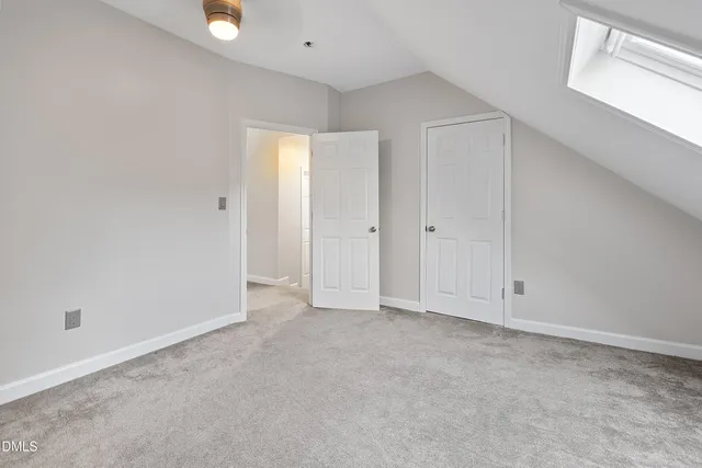 a view of a porch with wooden floor