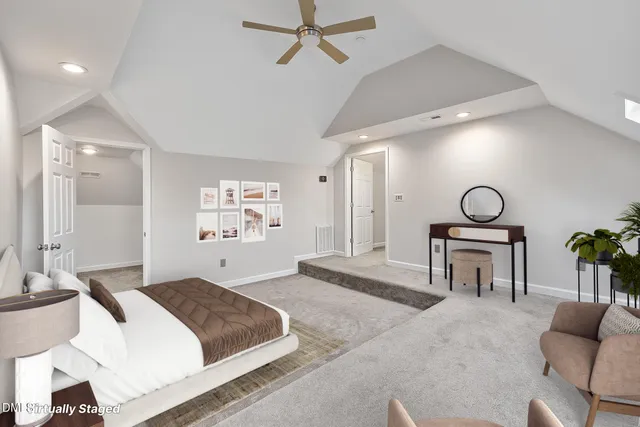 a view of a tree in a yard