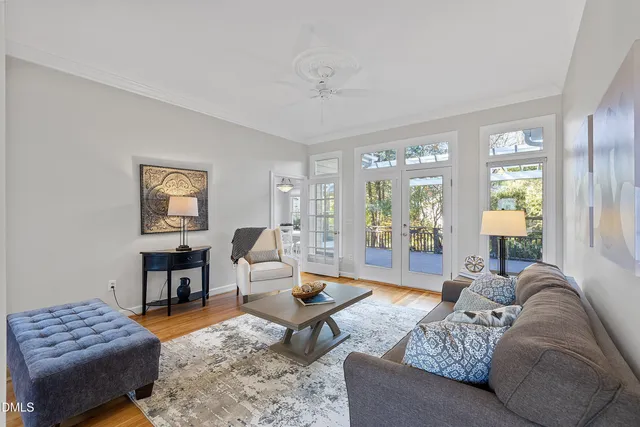 a living room with furniture and a couch
