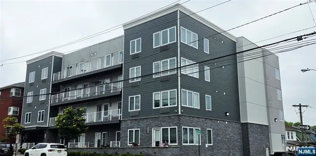 a front view of a building