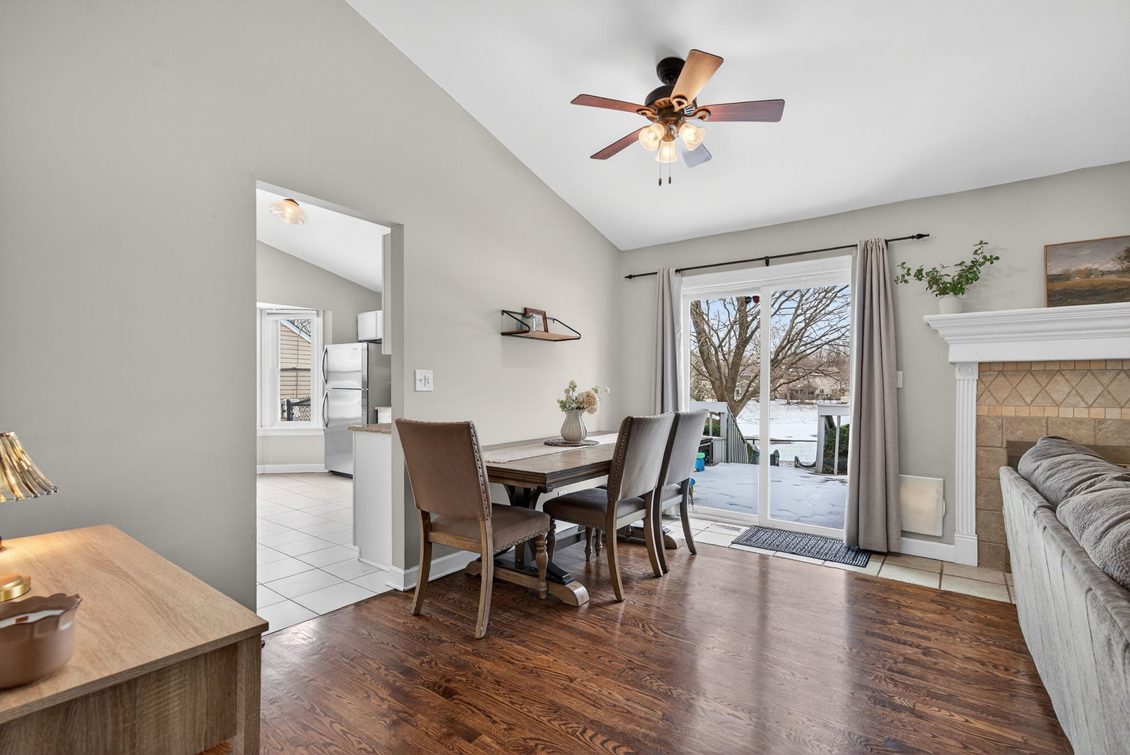 1412 Bar Harbour Road Aurora, IL 60504 - Photo 12 of 38 a view of a dining room with furniture window and wooden floor