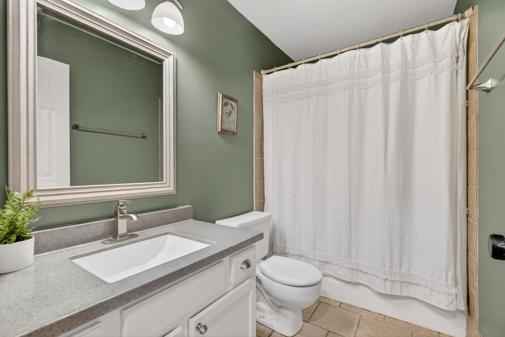 1412 Bar Harbour Road Aurora, IL 60504 - Photo 27 of 38 a bathroom with a granite countertop sink and a mirror
