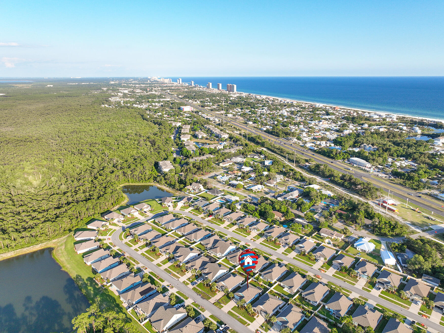 335 Blue Sage Road Panama City Beach, FL 32413 - Photo 5 of 34 view of city and ocean