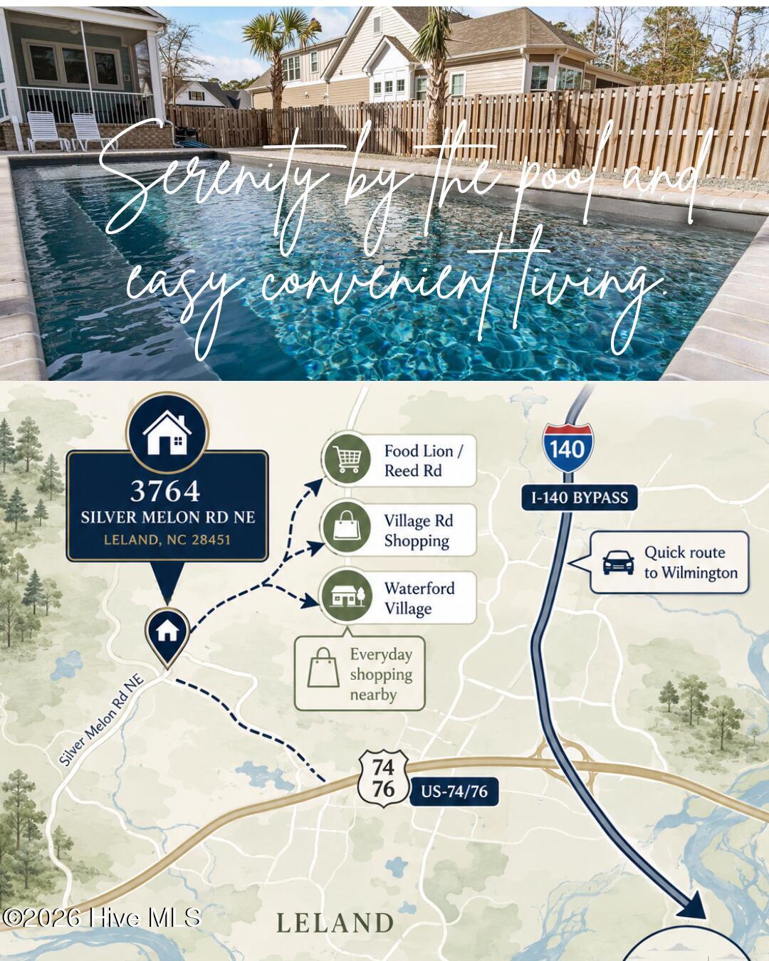 3764 Silver Melon Road Northeast Leland, NC 28451 - Photo 2 of 61 Serenity by the pool and easy convenient