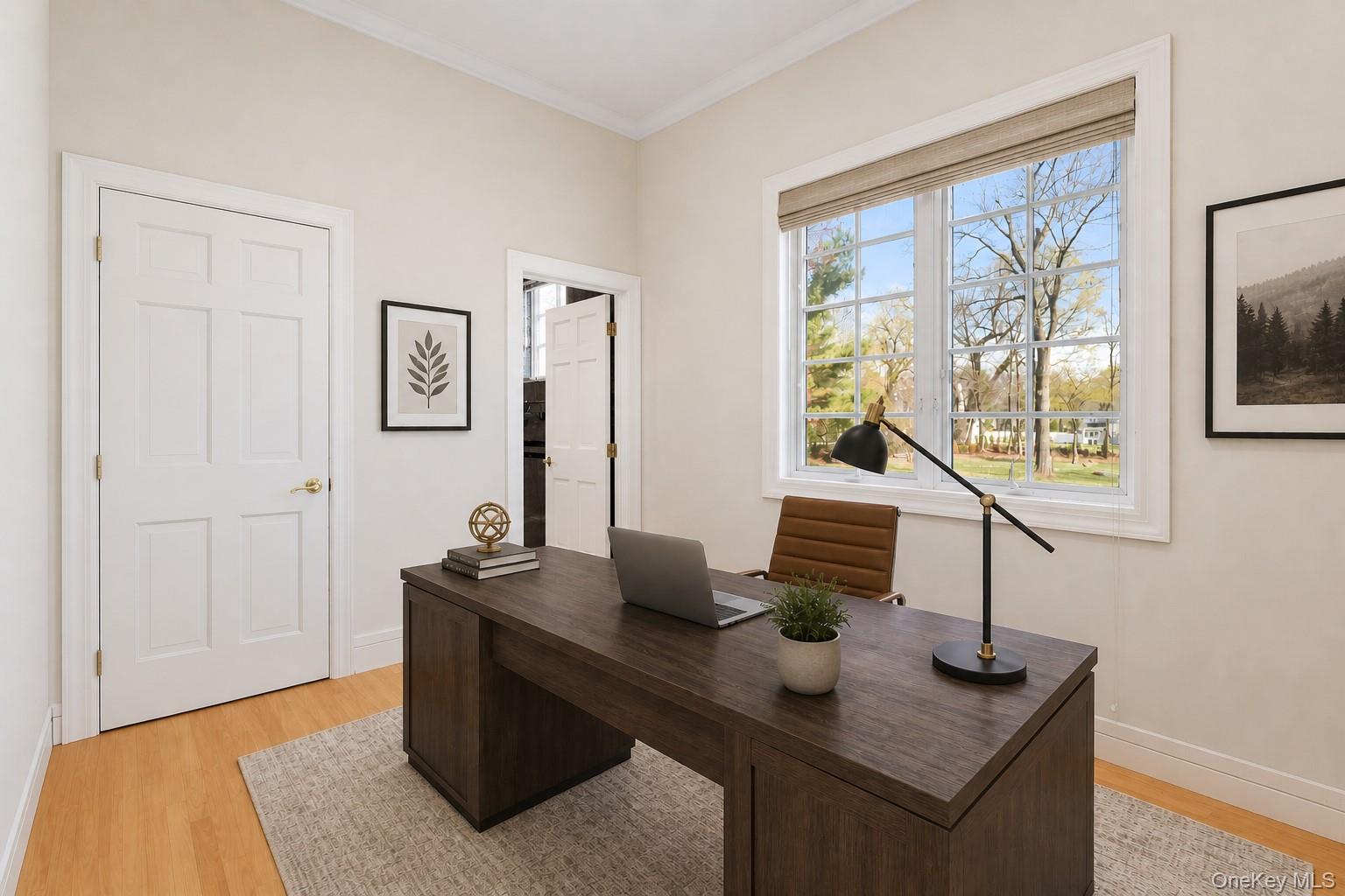 2 High Point Terrace Scarsdale, NY 10583 - Photo 12 of 42 a view of a workspace with furniture and a window