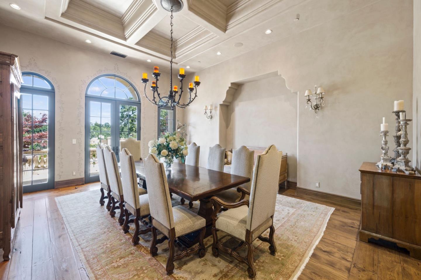 25751 Elena Road Los Altos Hills, CA 94022 - Photo 13 of 80 a view of a dining room with furniture and wooden floor