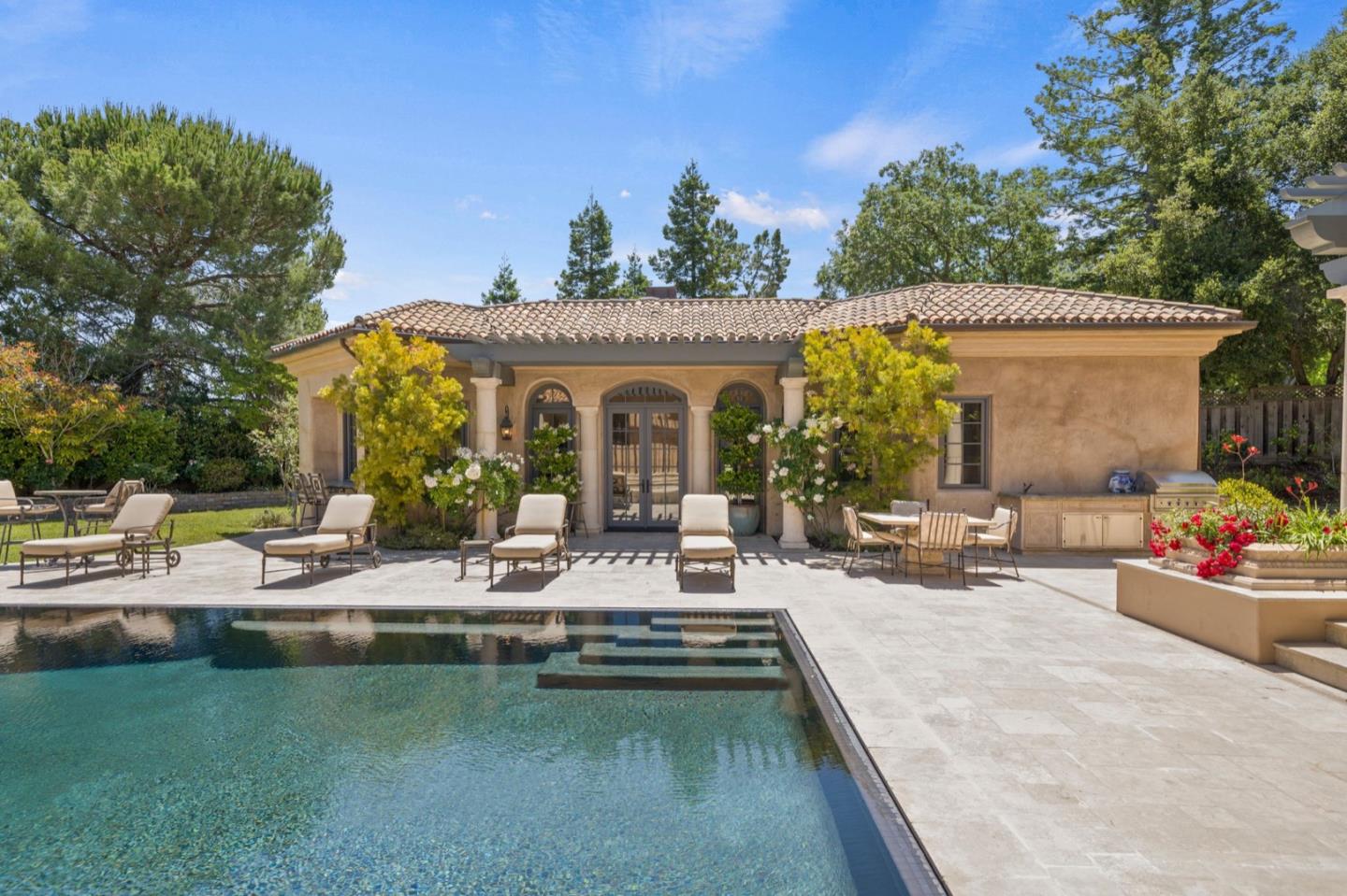 25751 Elena Road Los Altos Hills, CA 94022 - Photo 58 of 80 a view of a house with swimming pool and sitting area