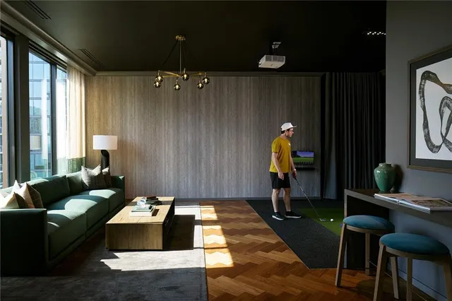 a view of a city with tall buildings