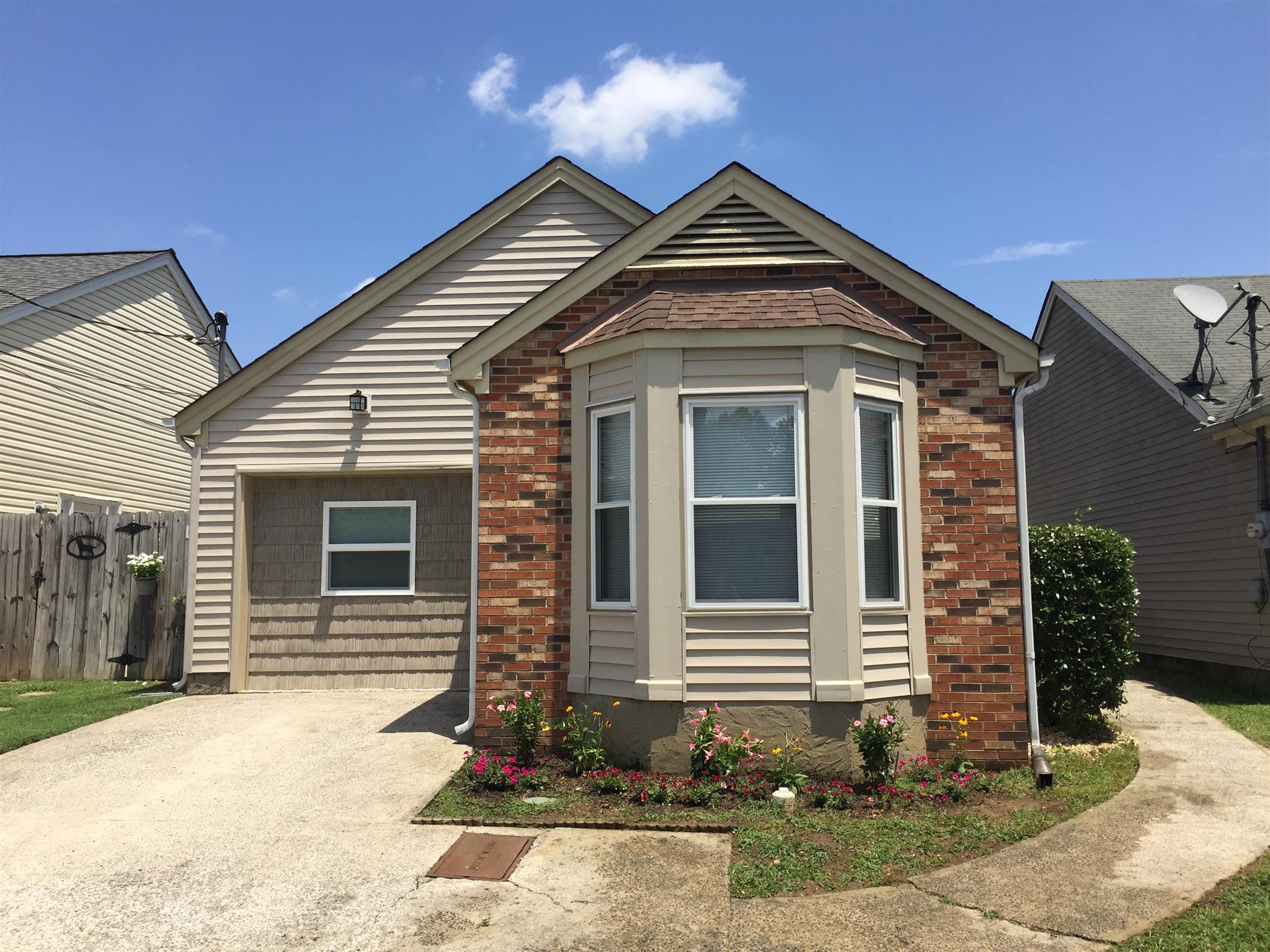 a front view of a house