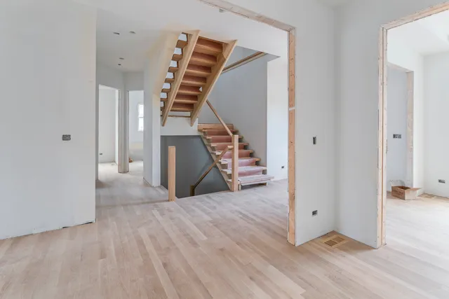 a view of an entryway with staircase