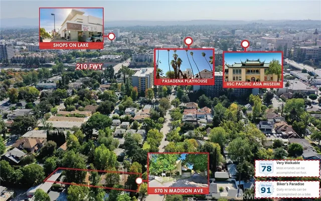 an aerial view of multiple house