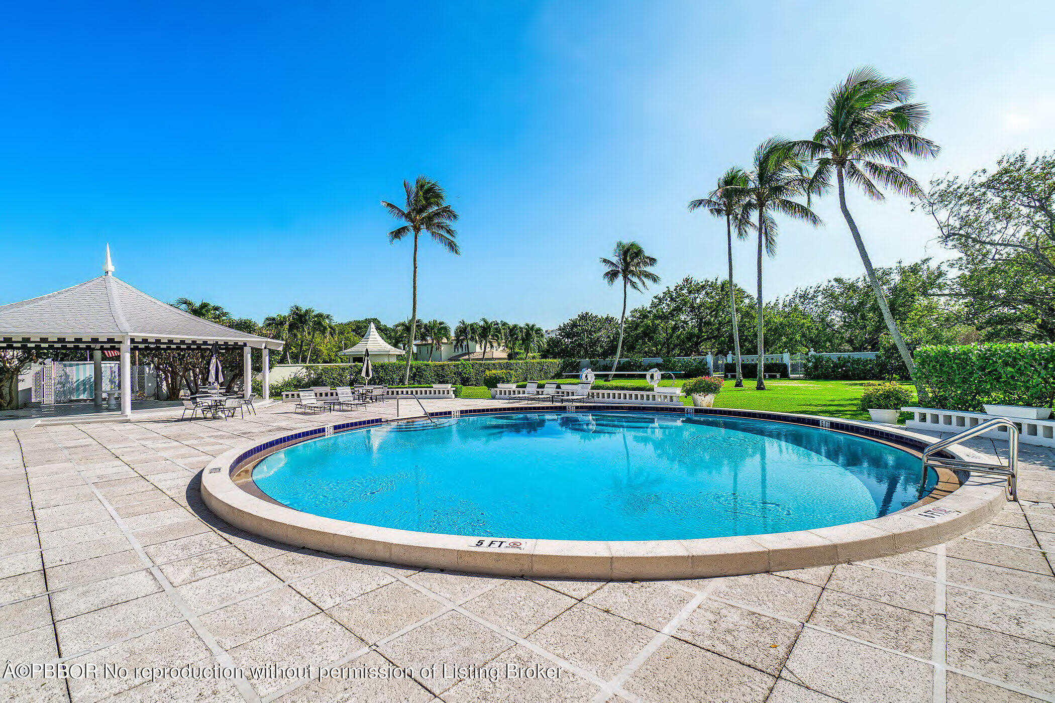 2195 Ibis Isle Road, Unit 7 Palm Beach, FL 33480 - Photo 27 of 34 a view of outdoor space yard swimming pool and patio