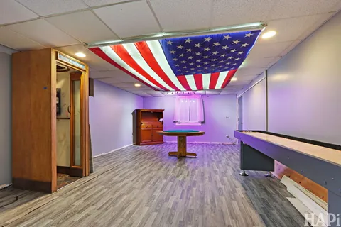 a room with furniture