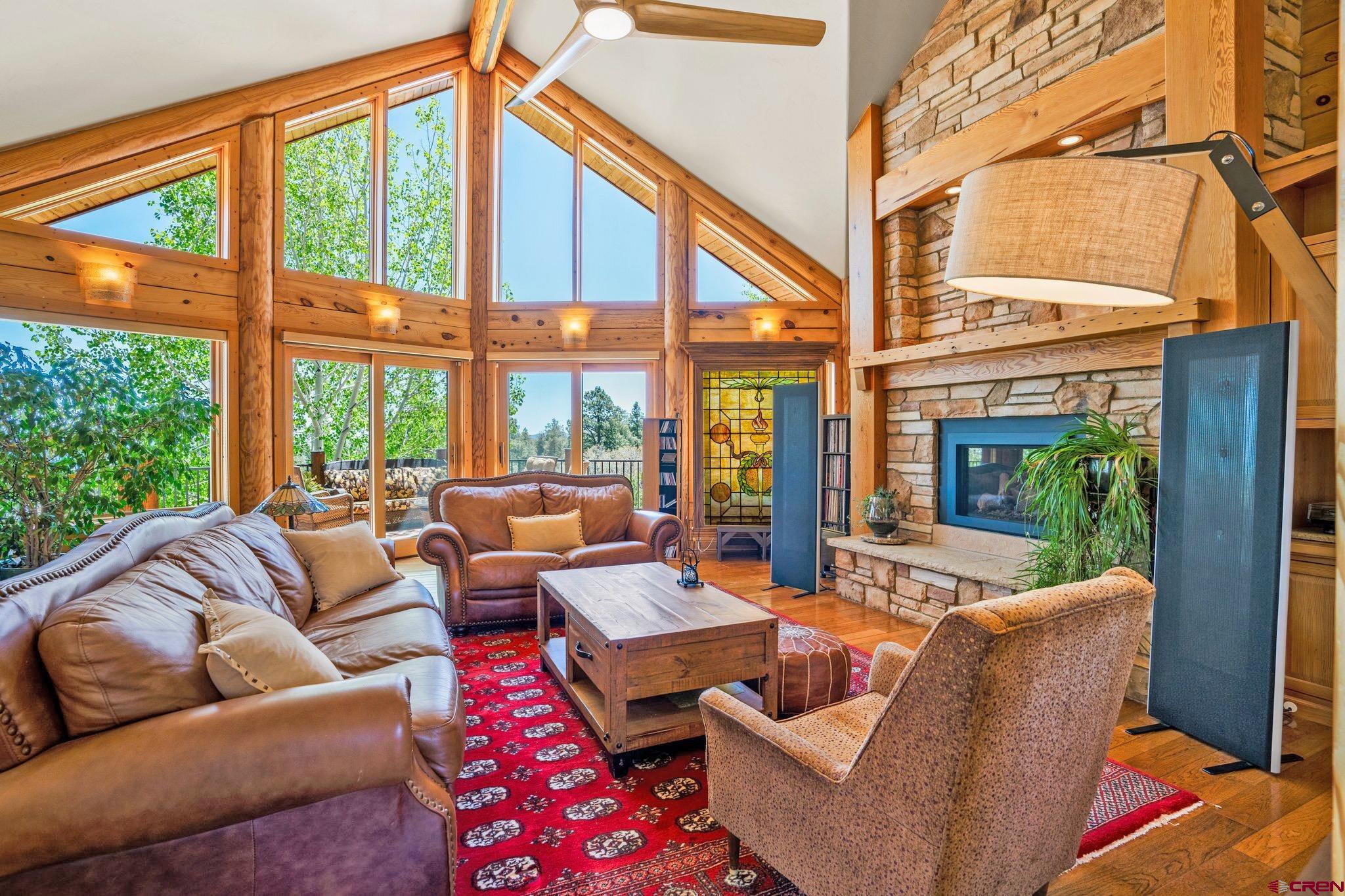 50 West Durango Ridge Road Durango, CO 81301 - Photo 4 of 45 a living room with furniture and a large window