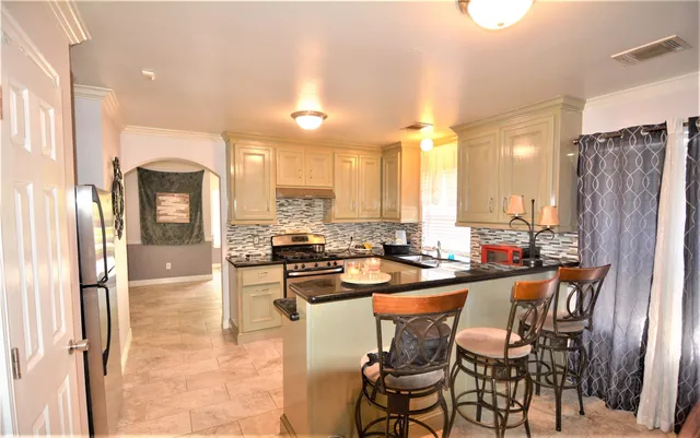 a outdoor living space with furniture