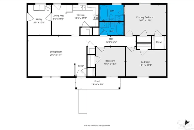 a front view of a house