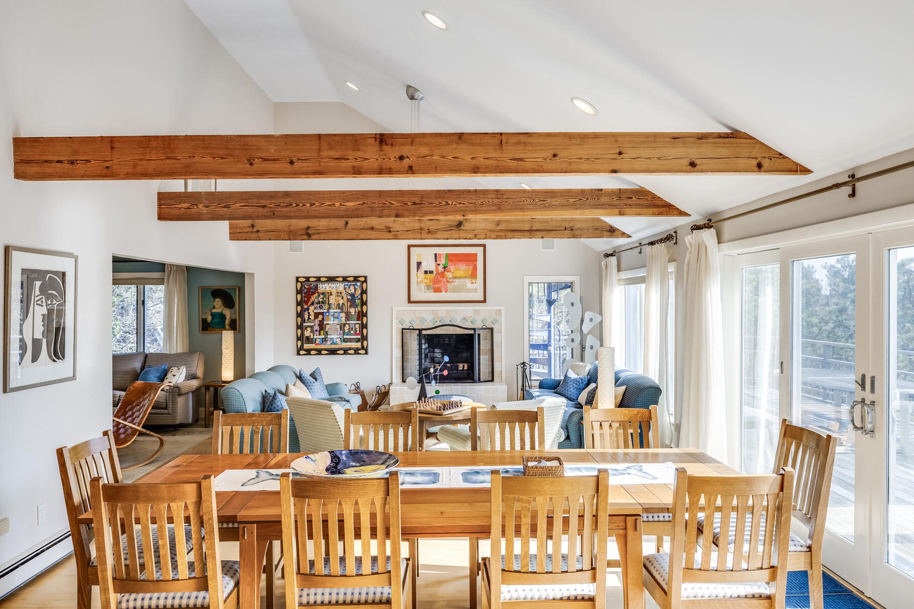 65 Massasoit Road Wellfleet, MA 02667 - Photo 28 of 86 a view of a dining area with furniture window and outside view