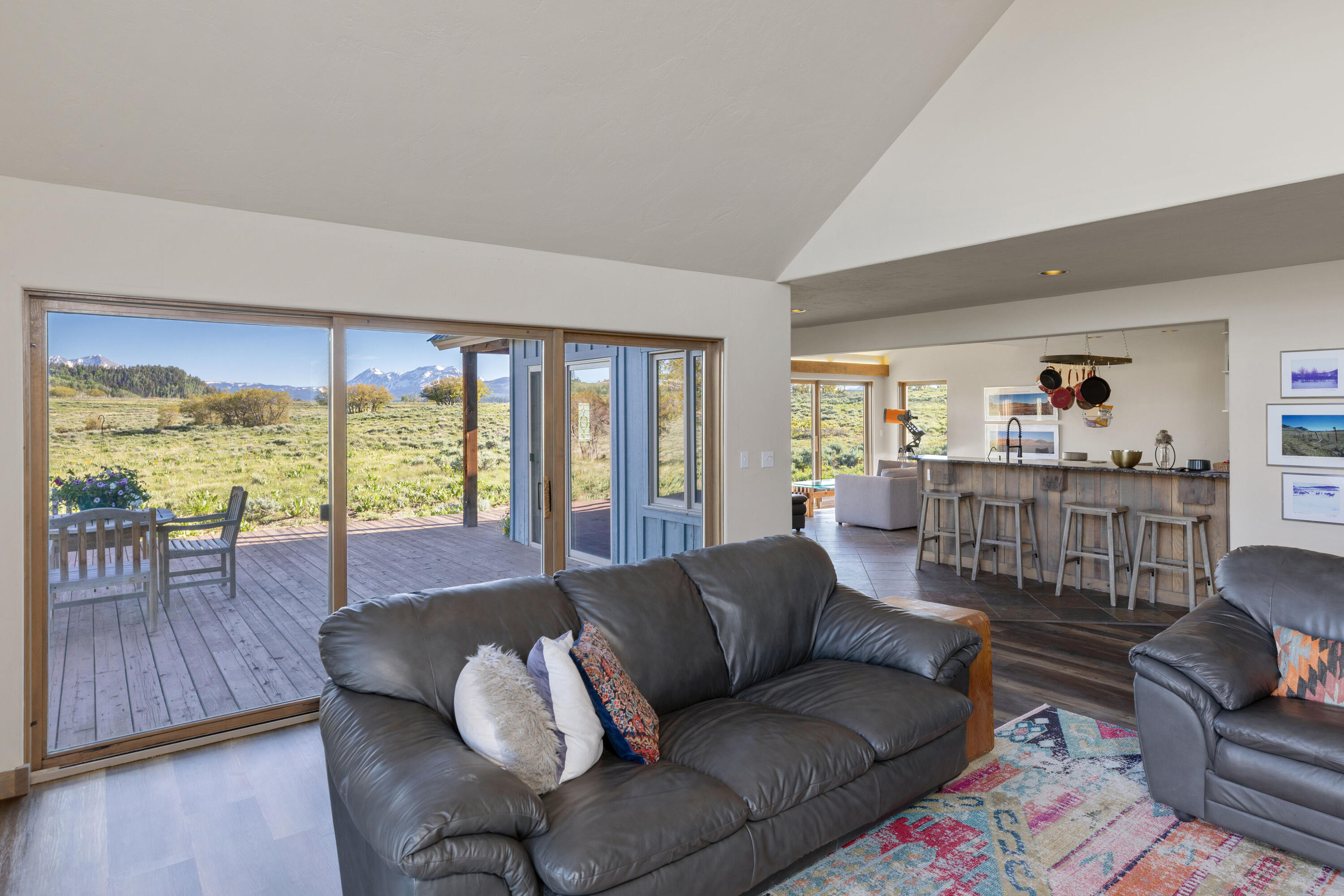 541 Elam Ridge Drive Placerville, CO 81430 - Photo 36 of 36 a living room with furniture and a large window