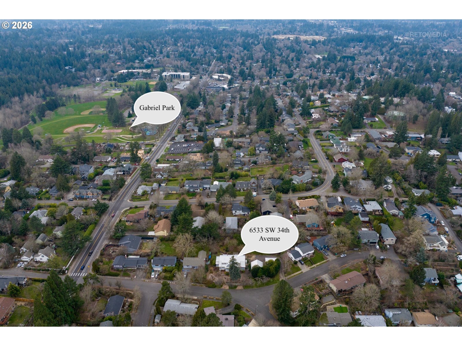 6533 Southwest 34th Avenue Portland, OR 97239 - Photo 47 of 48 Drone View/UAV