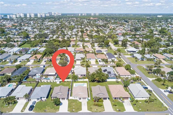 an aerial view of multiple house