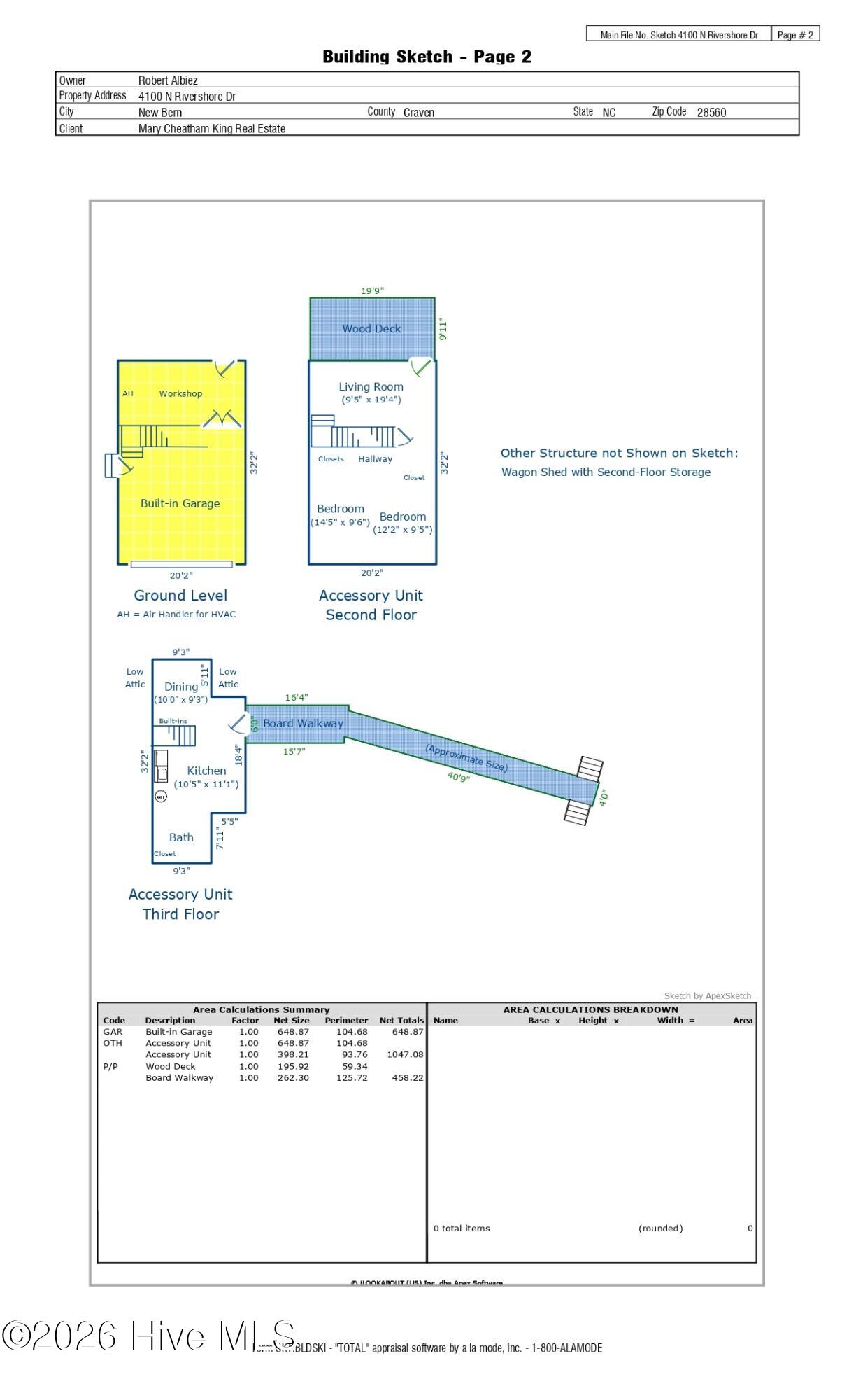 4100 North Rivershore Drive New Bern, NC 28560 - Photo 86 of 87 Sketch/Floorplan