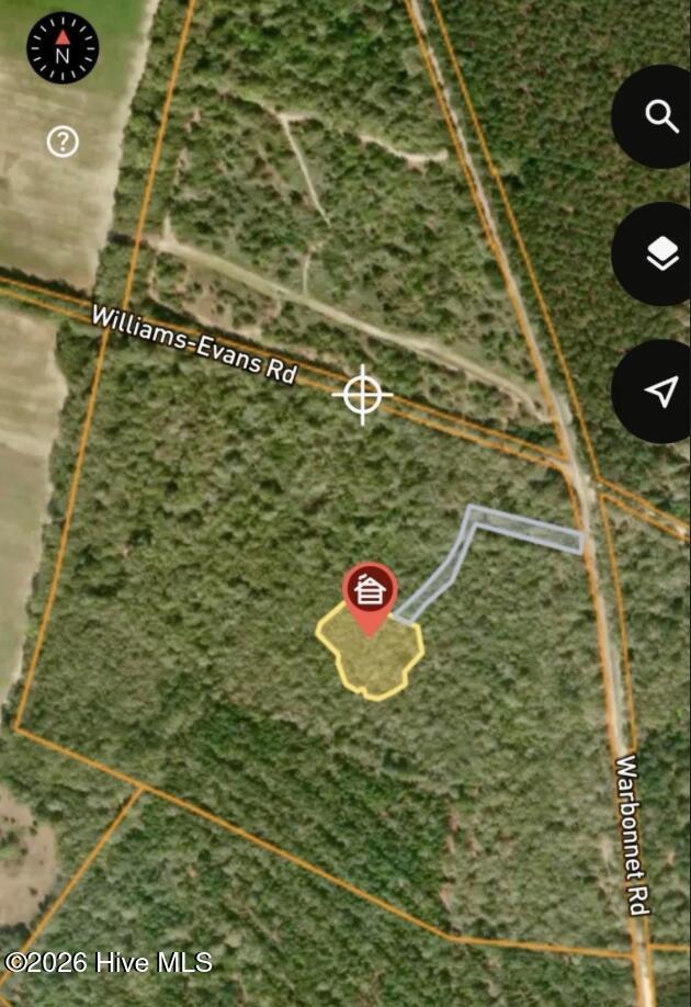 0 Warbonnet Road Springfield, SC 29146 - Photo 17 of 17 Drawing to show location of driveway & cleared acre for possible homesite.