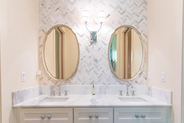 a front view of a house with wooden floor