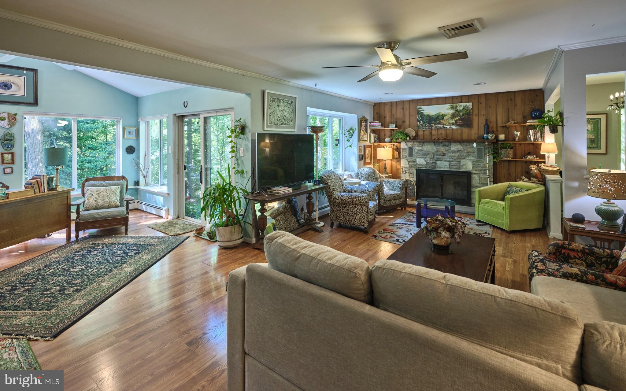 4831 Mountain Top Road West, Unit W New Hope, PA 18938 - Photo 8 of 28 Serene living space with nature views.