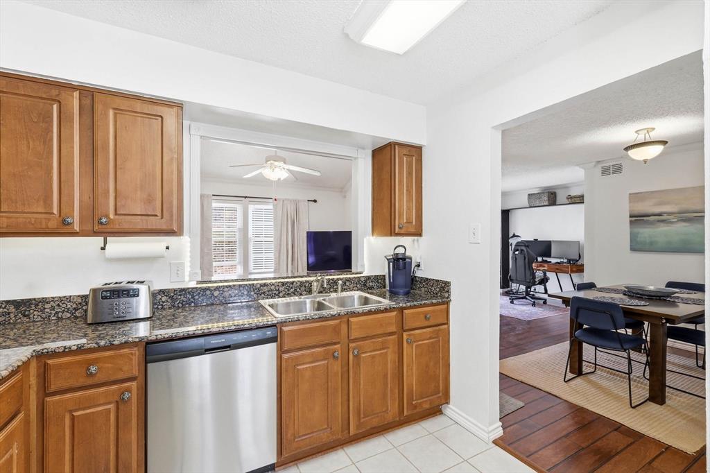 5300 Keller Springs Road, Unit 2057 Dallas, TX 75248 - Photo 6 of 35 a kitchen with stainless steel appliances granite countertop a sink stove and cabinets