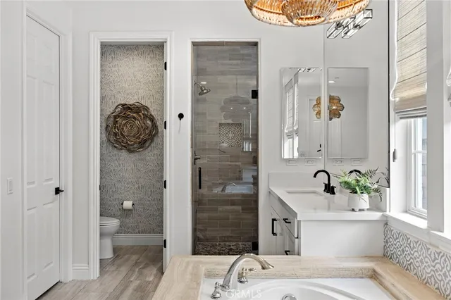 a close view of light fixtures and washer