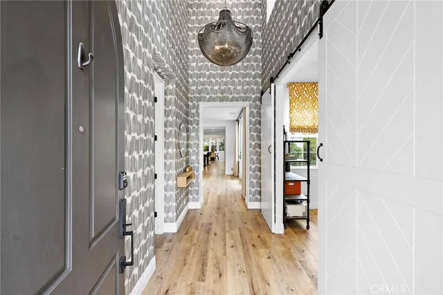 a workspace with furniture and a window